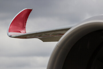 plane’s winglet and engine