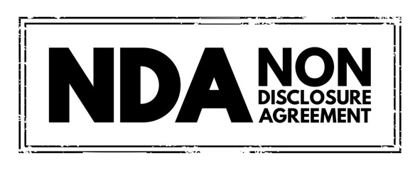 NDA - Non-Disclosure Agreement acronym, business concept background