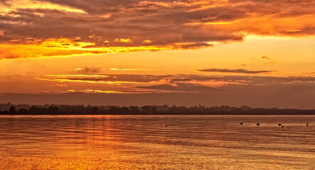 Meer und Sonnenuntergang