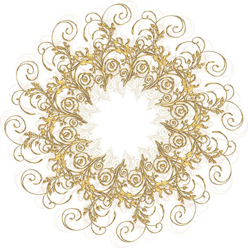 3D-image gold chrome twist central  ornament for ceiling decoration