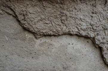 Close-up photo of old damaged cement on concrete wall for texture and background concept