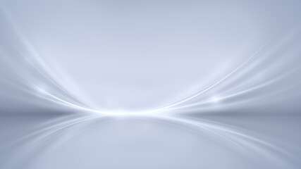 Abstract and modern gray background with brighter bent lines, metallic hue. Copy space. 4k resolution.