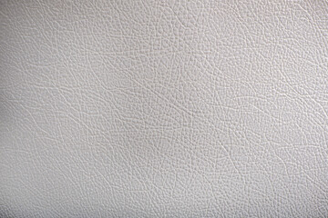 Close-up of texture of white leather material for background and pattern texture concept