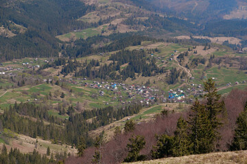 Obraz premium Little village in the mountains