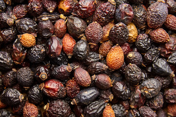 Dried rose hips herbal tea
