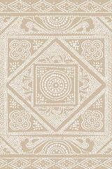 Carpet bathmat and Rug Boho style ethnic design pattern with distressed woven texture and effect
- 464572720