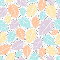 Seamless Pattern leaves, Perfect for wallpaper, gift paper, background,  fabric, scrapbook, greeting cards