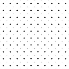 Square seamless background pattern from black absorbent symbols are different sizes and opacity. The pattern is evenly filled. Vector illustration on white background