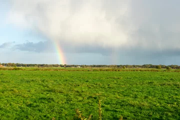 Fotobehang rainbow over the field © Bertigrafie