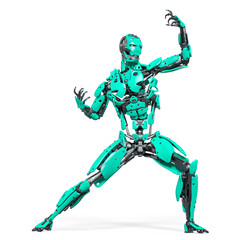 cyborg is challenging the enemy