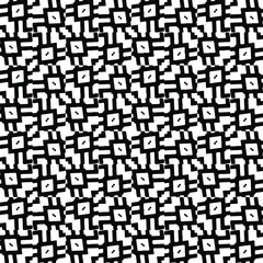 Seamless vector pattern in geometric ornamental style. Black  pattern.