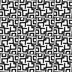 Seamless vector pattern in geometric ornamental style. Black  pattern.