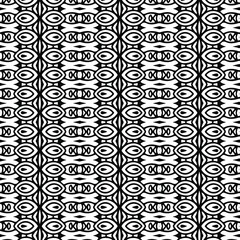 Seamless vector pattern in geometric ornamental style. Black  pattern.