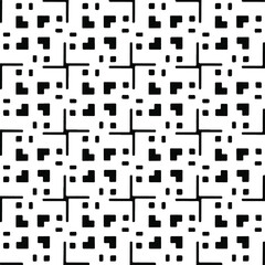 Seamless vector pattern in geometric ornamental style. Black  pattern.