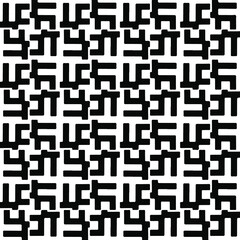 Seamless vector pattern in geometric ornamental style. Black  pattern.