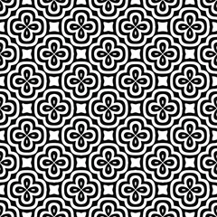 Seamless vector pattern in geometric ornamental style. Black  pattern.