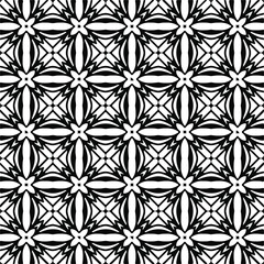 Seamless vector pattern in geometric ornamental style. Black  pattern.
