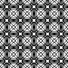 Seamless vector pattern in geometric ornamental style. Black  pattern.
