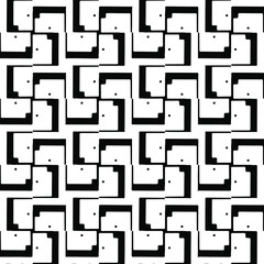 Seamless vector pattern in geometric ornamental style. Black  pattern.
