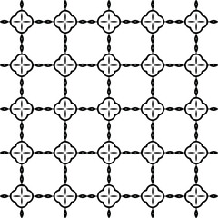 Seamless vector pattern in geometric ornamental style. Black  pattern.
