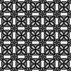Seamless vector pattern in geometric ornamental style. Black  pattern.
