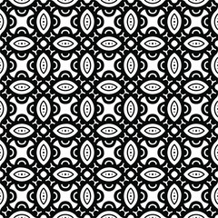 Seamless vector pattern in geometric ornamental style. Black  pattern.
