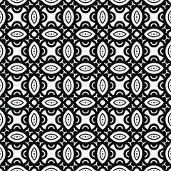 Seamless vector pattern in geometric ornamental style. Black  pattern.
