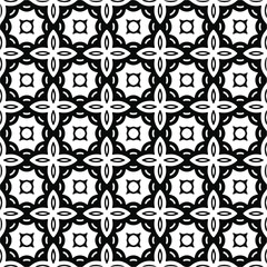 Seamless vector pattern in geometric ornamental style. Black  pattern.
