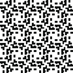 Seamless vector pattern in geometric ornamental style. Black  pattern.
