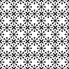 Seamless vector pattern in geometric ornamental style. Black  pattern.
