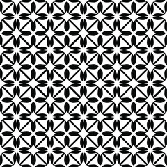 Seamless vector pattern in geometric ornamental style. Black  pattern.
