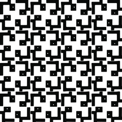 Seamless vector pattern in geometric ornamental style. Black  pattern.