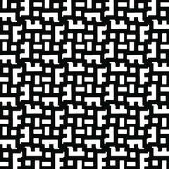 Seamless vector pattern in geometric ornamental style. Black  pattern.