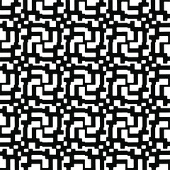 Seamless vector pattern in geometric ornamental style. Black  pattern.