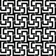 Seamless vector pattern in geometric ornamental style. Black  pattern.