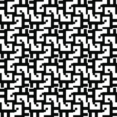 Seamless vector pattern in geometric ornamental style. Black  pattern.
