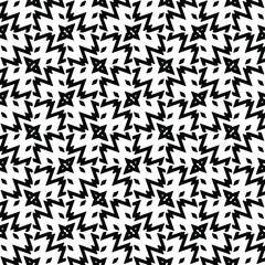 Seamless vector pattern in geometric ornamental style. Black  pattern.