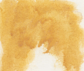 Golden watercolor vector banner background, gold grunge texture for design. 