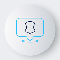 Fototapeta premium Line Leather icon isolated on white background. Colorful outline concept. Vector