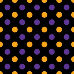 Fototapeta na wymiar Colorful Polka Dot seamless pattern. Vector background. Halloween pattern.
