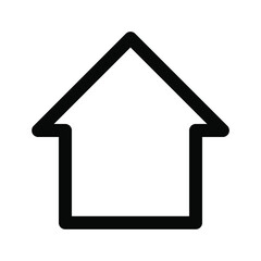 House icon. Black icon. Vector illustration.