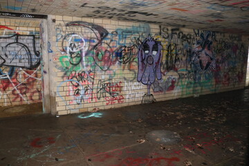 old abandoned building graffiti 