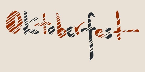 Obraz premium Word Octoberfest on the light background.