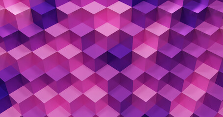 Abstract background. Cube Panoramic Background. Colorful Graphic Design. 3d rendering. Multicolored cubes.