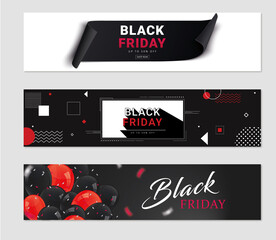 Set of banners for the site. Black friday