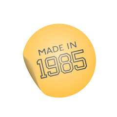 Made in 1985 message