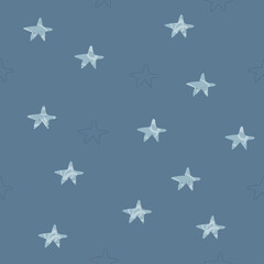 Vector seamless background with stars.