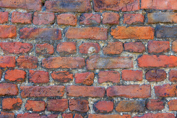 material texture of red brick wall