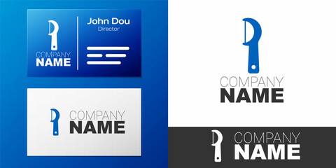 Logotype Dental floss icon isolated on white background. Logo design template element. Vector