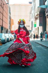 Naklejka premium Mexican catrina 